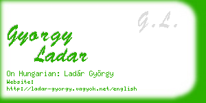 gyorgy ladar business card