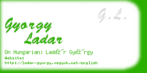 gyorgy ladar business card